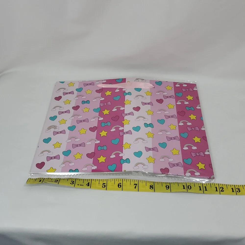 Kawaii Birthday Paper Gift Bag Bundle (12) Tissue Paper & Card Included